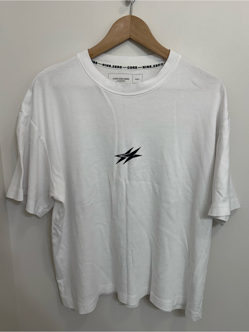 Nine Zero by Jack and Jones White Logo Short Sleeve Tee